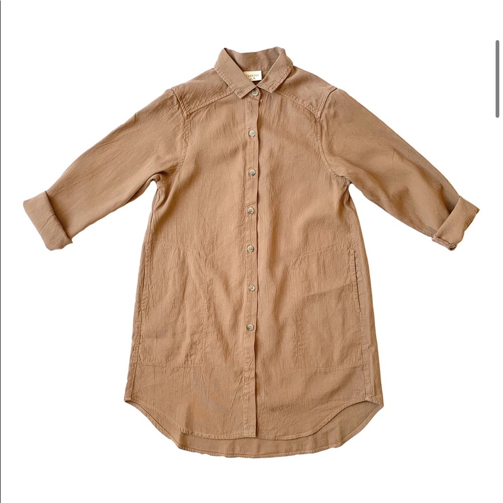 Curator SF Workshirt Dress Camel Small